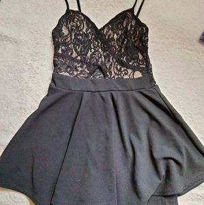 Black romper dress